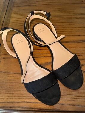 a new day Black and Nude Ankle-Strap Sandals